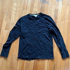 Rag & Bone long sleeve T Shirt with pocket, black, size Large